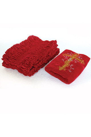 Обивка бархат с вышитым крестом&nbsp;