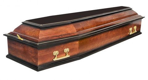 Гроб полированный Стандарт шестигранный